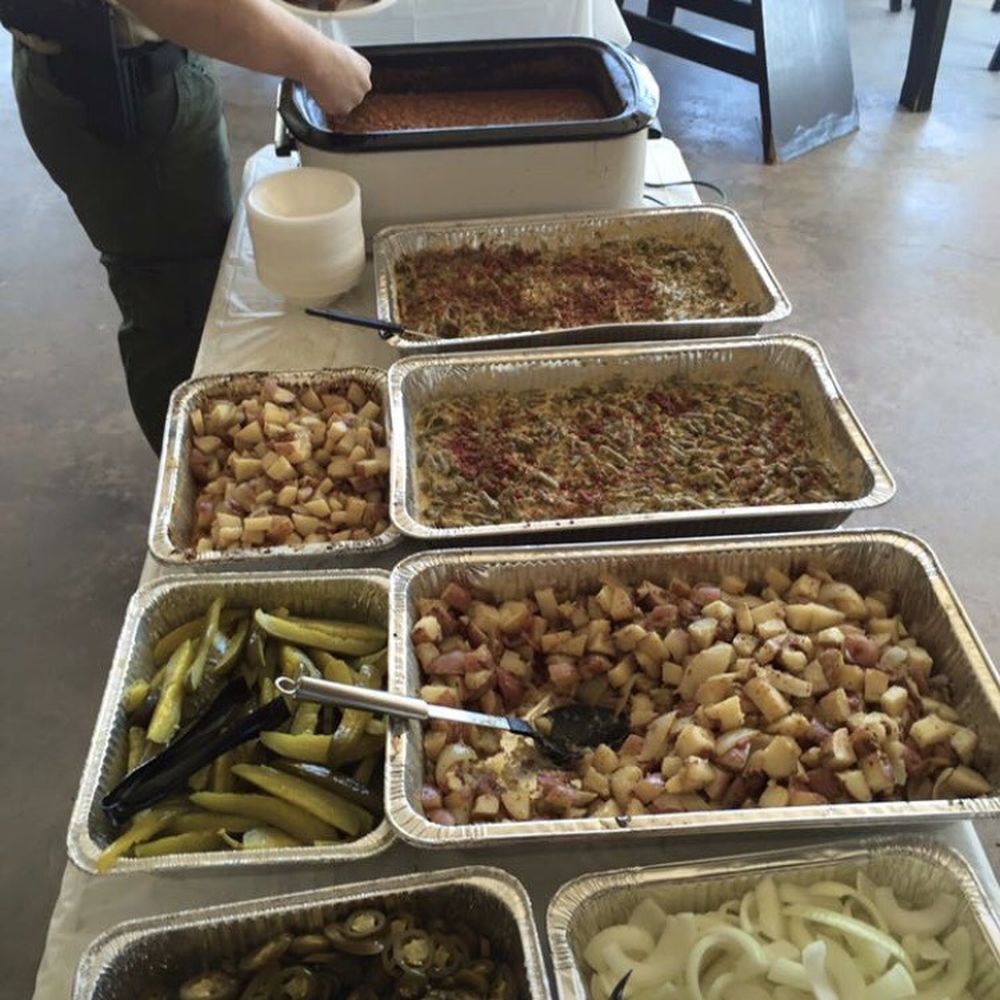 DryFork BBQ & Catering - Catered BBQ chow line - Caterers Near Me