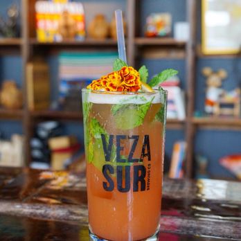 Casa La Rubia - Beer cocktail made with Guava sour   Instagram: @fluent_in_food - Breweries Near Me - Miami, Florida