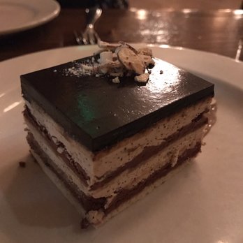 Chez Fonfon - Opera cake. Very strong coffee flavor - French Near Me - Birmingham, Alabama Chez Fonfon - Opera cake. Very strong coffee flavor - French Near Me - Birmingham, Alabama