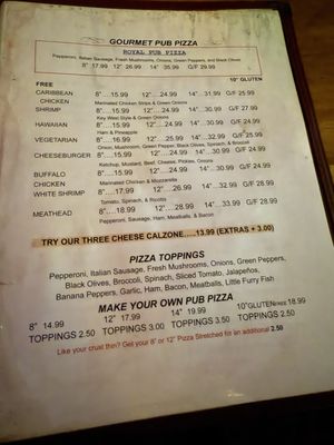Menu photo 3 No Name Pub Big Pine Key, FL