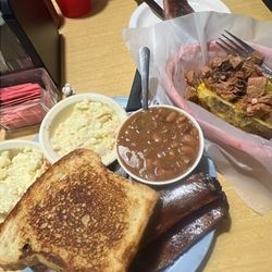 Bob's Pig Shop - Half stack or ribs (comes with bread, potato salad, coleslaw, and beans)