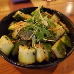 O-Ku - Complementary cucumber salad (tasty AF) @ O-Ku!