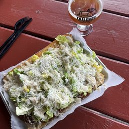 Nana's puddin' beer and Chicken Caesar Sammie