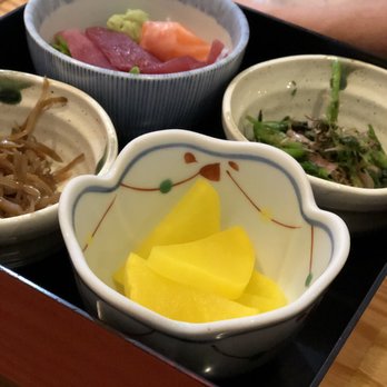 Kotobuki - Sides for Eel Kamameshi (sashimi & vegetables) - Sushi Bars Near Me - Washington, DC, District of Columbia Kotobuki - Sides for Eel Kamameshi (sashimi & vegetables) - Sushi Bars Near Me - Washington, DC, District of Columbia