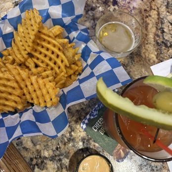 Bogart's Entertainment Center - Waffle fries with a Bloody Mary - Bowling Near Me - Apple Valley, Minnesota