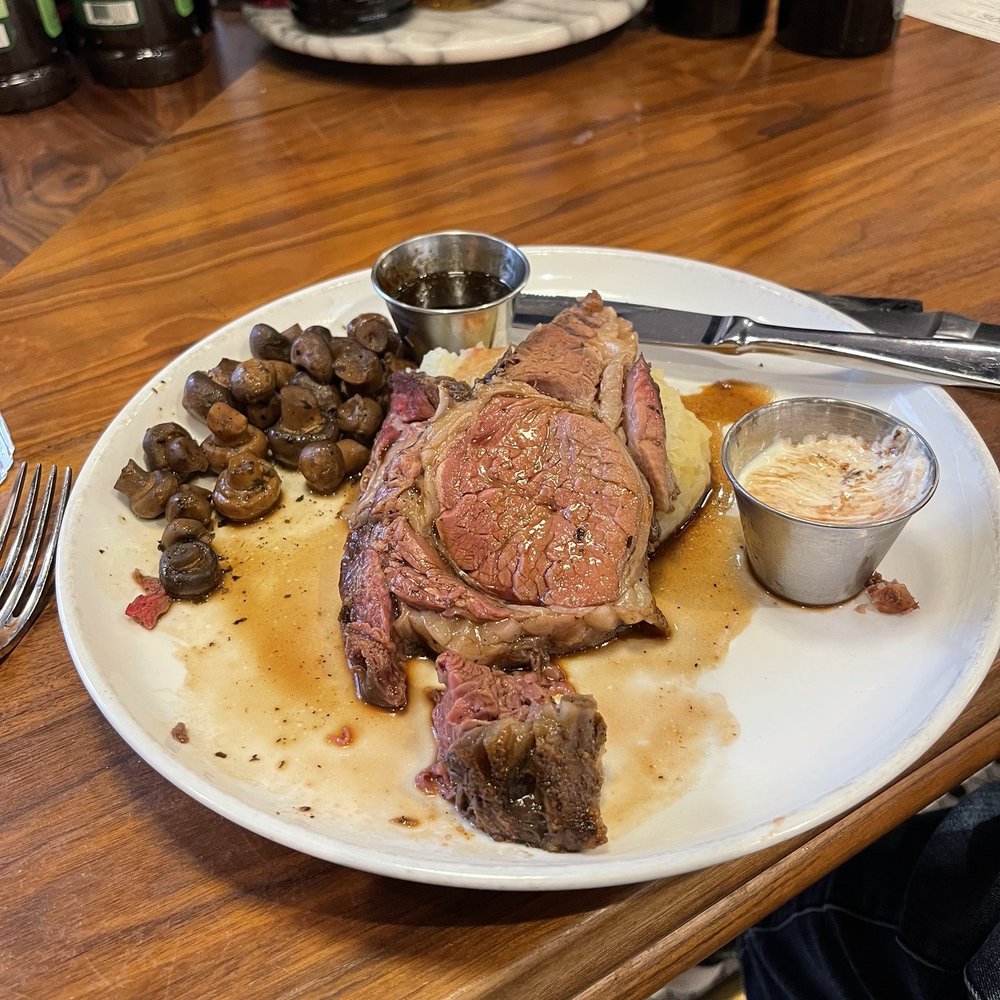 The League Kitchen & Tavern - Thursday not some prime, Prime rib special. With to much Au Jus all over everything - American Near Me - Bee Cave, Texas The League Kitchen & Tavern - Thursday not some prime, Prime rib special. With to much Au Jus all over everything - American Near Me - Bee Cave, Texas