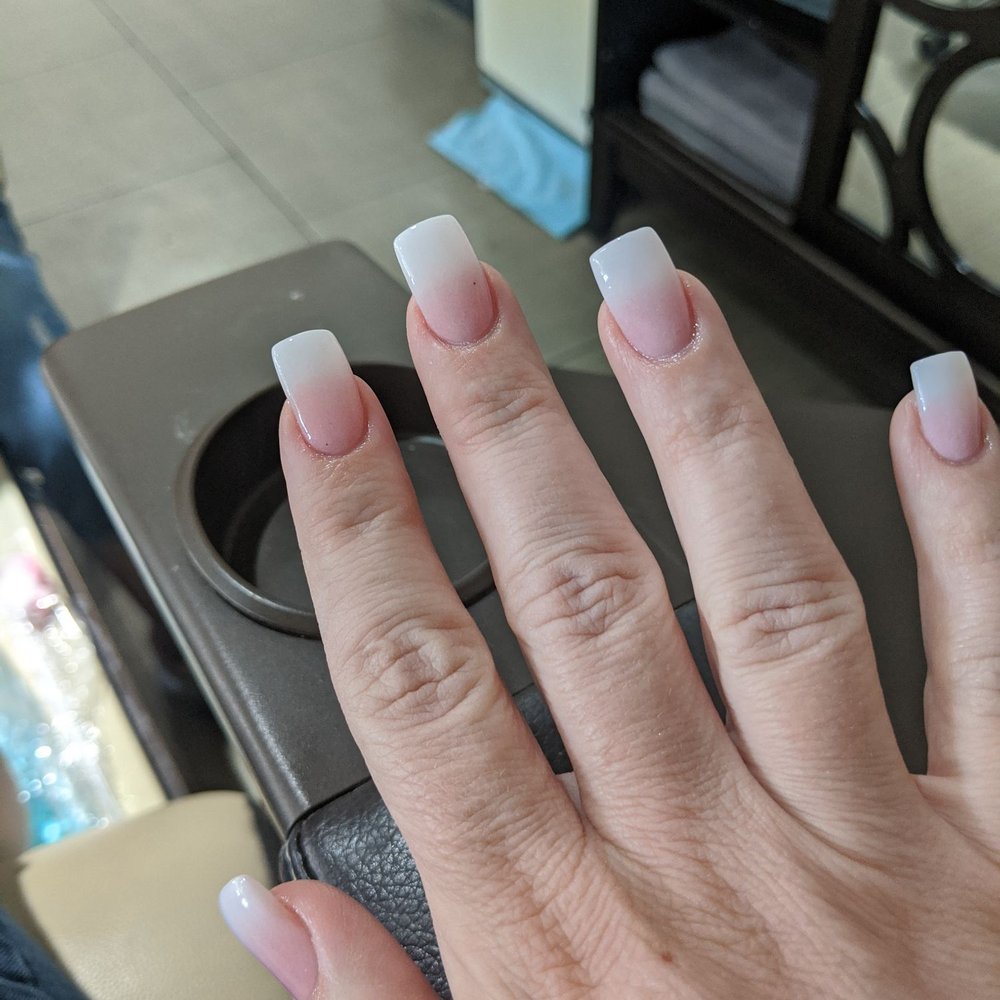 Blooming Nails and Spa - Pink and white ombre SNS - Waxing Near Me - Glendale, Arizona Blooming Nails and Spa - Pink and white ombre SNS - Waxing Near Me - Glendale, Arizona