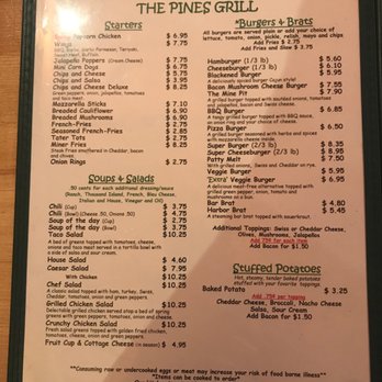 The Pines Restaurant - Menu - New American Near Me - Copper Harbor, Michigan