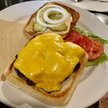 The Fitzroy - Fitzroy Burger on ciabatta  bun - American Near Me - Charlottesville, Virginia