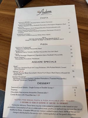 Menu photo 2 Andare Kitchen & Bar Seattle, WA