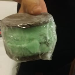 Massive ice cream sandwich. This was a mint chocolate chip Massive ice cream sandwich. This was a mint chocolate chip