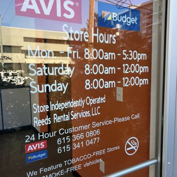 Avis Rent A Car System, LLC - 10/22/24 FYI, business hours - Car Rental Near Me - Nashville, Tennessee Avis Rent A Car System, LLC - 10/22/24 FYI, business hours - Car Rental Near Me - Nashville, Tennessee