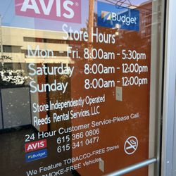 Avis Rent A Car System, LLC - 10/22/24 FYI, business hours