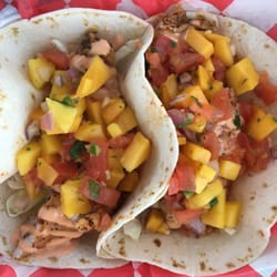 Beach Bites - Taco of fresh yellowfin with a mango salsa. Yumm!!!