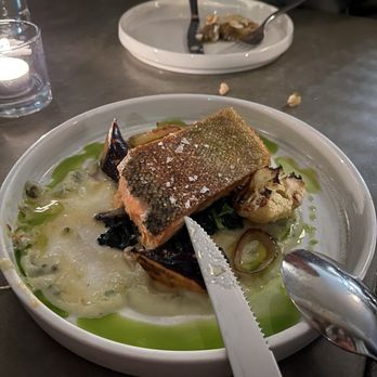 Bar Bravo - Steelhead salmon with autumnal veg - Wine Bars Near Me - Vancouver, British Columbia Bar Bravo - Steelhead salmon with autumnal veg - Wine Bars Near Me - Vancouver, British Columbia