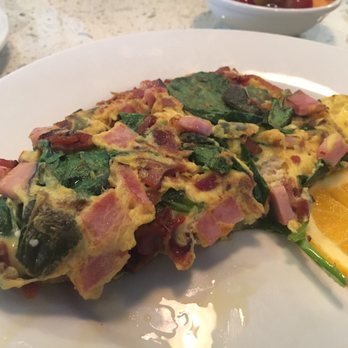 Beach Plum Kitchen - This is our ultimate omelet here: ham, bacon, spinach, roasted poblano peppers, and cotija cheese. So good! - New American Near Me - Carlsbad, California