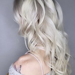 Volume Salon - Bright platinum blonde by Darrell #platinumblonde