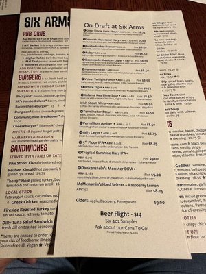 Menu photo 5 Six Arms Seattle, WA Menu photo 5 Six Arms Seattle, WA