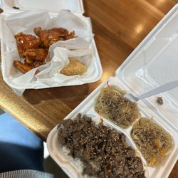 Spicy peach flavored six piece. Bulgogi meal