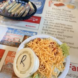 P j's Diner - Side salad. Delicious ranch