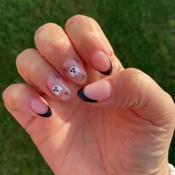 T & K Nails - Halloween ghosts over clear dip by Lyly - Nail Salons Near Me - Glendale, Arizona T & K Nails - Halloween ghosts over clear dip by Lyly - Nail Salons Near Me - Glendale, Arizona