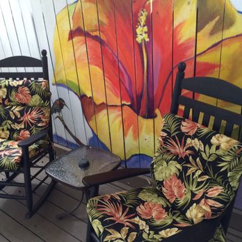 Duval House - Our private patio with beautiful mural and rocking chairs! - Bed & Breakfast Near Me - Key West, Florida Duval House - Our private patio with beautiful mural and rocking chairs! - Bed & Breakfast Near Me - Key West, Florida