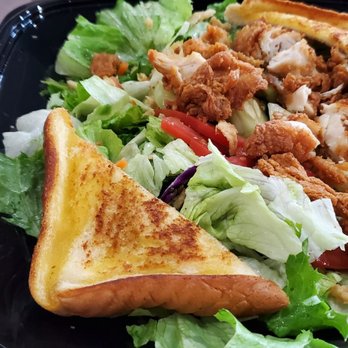 Zaxbys - Fried House Zalad, with no cheese (honey mustard) - Fast Food Near Me - Cumming, Georgia