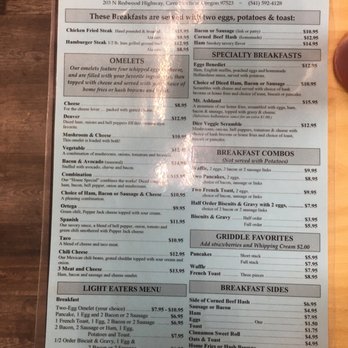 River Valley Restaurant - Menu - Breakfast & Brunch Near Me - Cave Junction, Oregon
