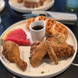 Chicken and waffles