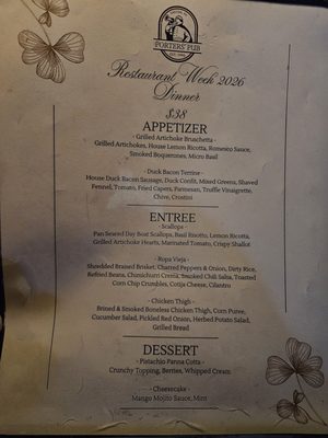 Menu photo 1 Porter's Pub & Restaurant Easton, PA Menu photo 1 Porter's Pub & Restaurant Easton, PA