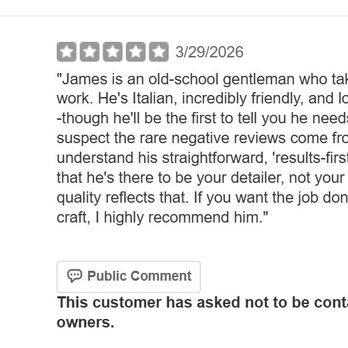 James's Crystal Clear - Highlighted review - Auto Detailing Near Me - Washington, DC, District of Columbia James's Crystal Clear - Highlighted review - Auto Detailing Near Me - Washington, DC, District of Columbia