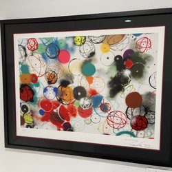 Downtown Framing Outlet - Jose recommended the red inner mat - it really pops - thank you Jose!