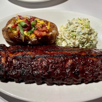 BrickTop's Restaurant - BBQ baby back ribs, slaw and loaded baked potato - Breakfast & Brunch Near Me - Charlotte, North Carolina
