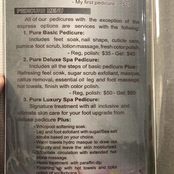 Pure Nail Spa - Pedicure options - Nail Salons Near Me - Charles Town, West Virginia Pure Nail Spa - Pedicure options - Nail Salons Near Me - Charles Town, West Virginia