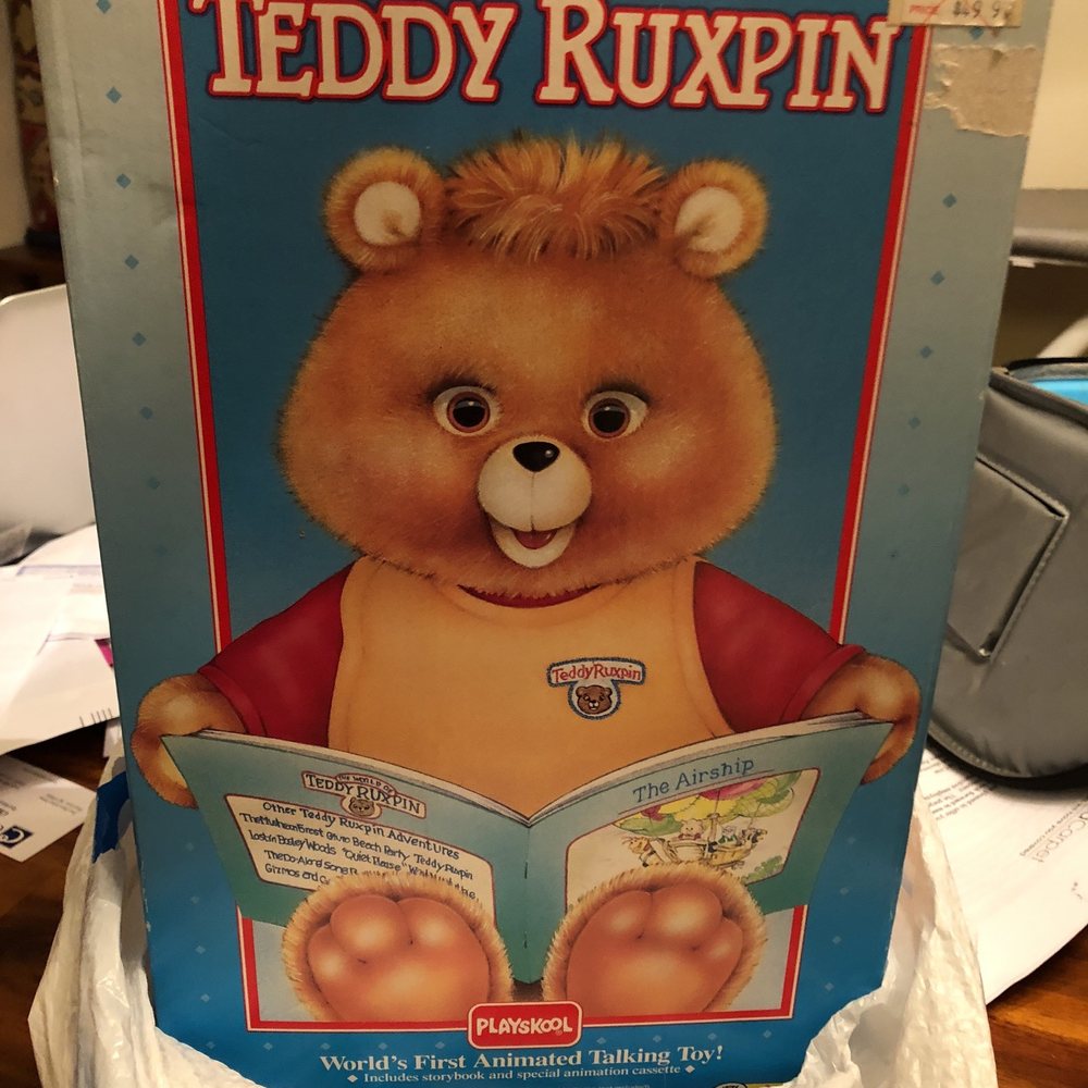 Mantiques - A Teddy Ruxpin, never played with ever. So sad. - Antiques Near Me - Fremont, California Mantiques - A Teddy Ruxpin, never played with ever. So sad. - Antiques Near Me - Fremont, California