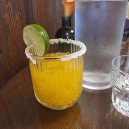 Mango margarita, generous pour, $10 on taco Tuesday Mango margarita, generous pour, $10 on taco Tuesday