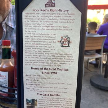Poor Red's Bar-B-Q - Bar menu and its history - Barbeque Near Me - El Dorado, California