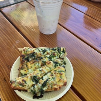 Talkeetna Spinach Bread - Spinach Bread with Watermelon Italian soda! Was so thirsty half way gone before tasting the bread! - Coffee & Tea Near Me - Talkeetna, Alaska Talkeetna Spinach Bread - Spinach Bread with Watermelon Italian soda! Was so thirsty half way gone before tasting the bread! - Coffee & Tea Near Me - Talkeetna, Alaska