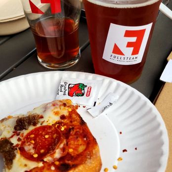 Fullsteam-Boxyard RTP - Carver and pepperoni and sausage pizza - Pizza Near Me - Durham, North Carolina