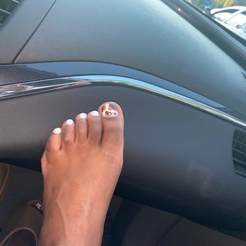 Magic Nails - Pedi with design I asked for a two tone brown cow print came out great I love it - Nail Salons Near Me - Newport News, Virginia Magic Nails - Pedi with design I asked for a two tone brown cow print came out great I love it - Nail Salons Near Me - Newport News, Virginia