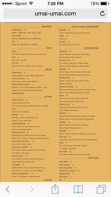 Menu photo 8 Umai Umai Philadelphia, PA