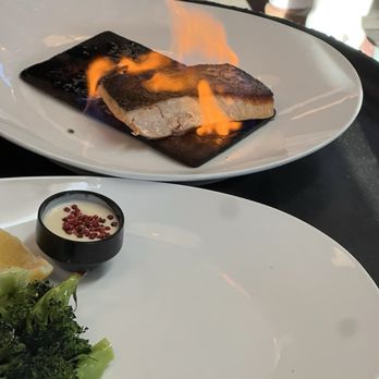 Stefani Prime - Bourbon flash on Scottish Salmon table side - Italian Near Me - Lincolnwood, Illinois Stefani Prime - Bourbon flash on Scottish Salmon table side - Italian Near Me - Lincolnwood, Illinois