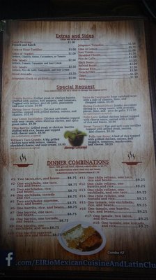 Menu photo 5 El Rio Mexican Cuisine Evansville, IN