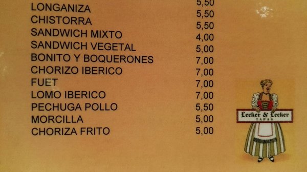 Menu photo 1 Lecker & Lecker Zaragoza, Z Menu photo 1 Lecker & Lecker Zaragoza, Z