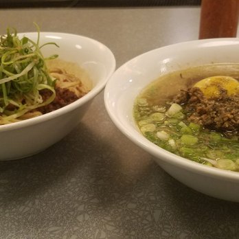 Ivan Ramen - Chicken paitan on the right,triple pork tonkatsu on the left - Ramen Near Me - New York, New York