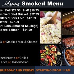 Manna Restaurant & Caterers - Smoked Menu Every Thursday and Friday From 11am