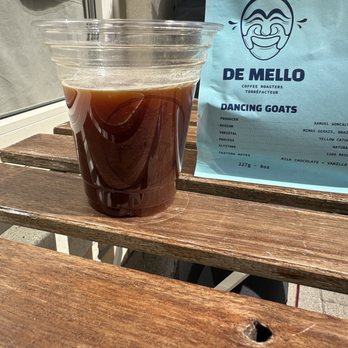 BPM Cafe - Cold Americano. Bag of coffee beans : De Mello - Dancing Oats. - Coffee & Tea Near Me - Markham, Ontario