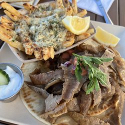 The Great Greek Mediterranean Grill - Mt. Pleasant, SC - Gyro platter with feta fries