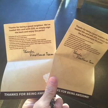 Viewhouse - Centennial - If you got these good neighbor "gift cards", throw them away. They do not work, they only give 10% off. - American Near Me - Centennial, Colorado Viewhouse - Centennial - If you got these good neighbor "gift cards", throw them away. They do not work, they only give 10% off. - American Near Me - Centennial, Colorado