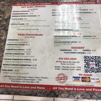 The Brothers Pizza & Grill - Pizza Near Me - Pooler, Georgia